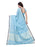 Sky Blue Color Poly Linen Saree