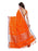 Orange Color Poly Linen Saree only in Bigswipe