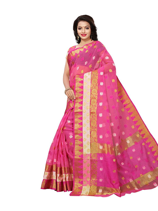 Pink Color Poly Silk Saree only in Bigswipe