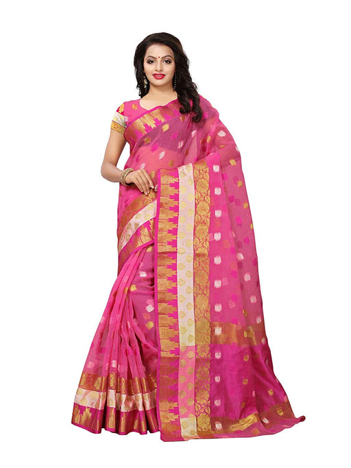 Pink Color Poly Silk Saree only in Bigswipe