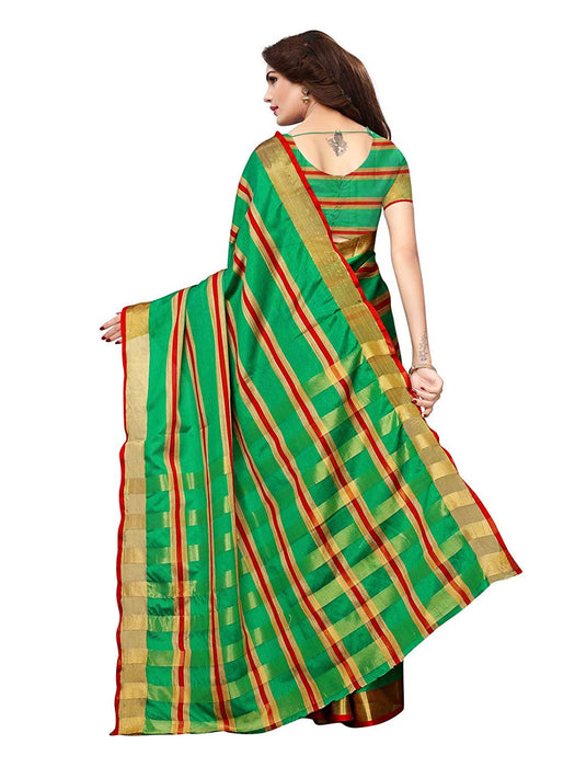 Green, Golden Color Poly Silk Saree only in Bigswipe