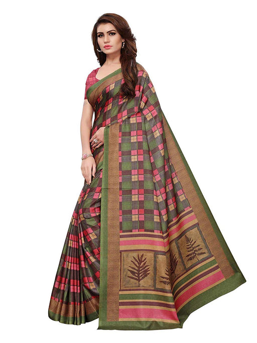 Green, Multi Color Vichita Silk (Art Silk) Saree only in Bigswipe