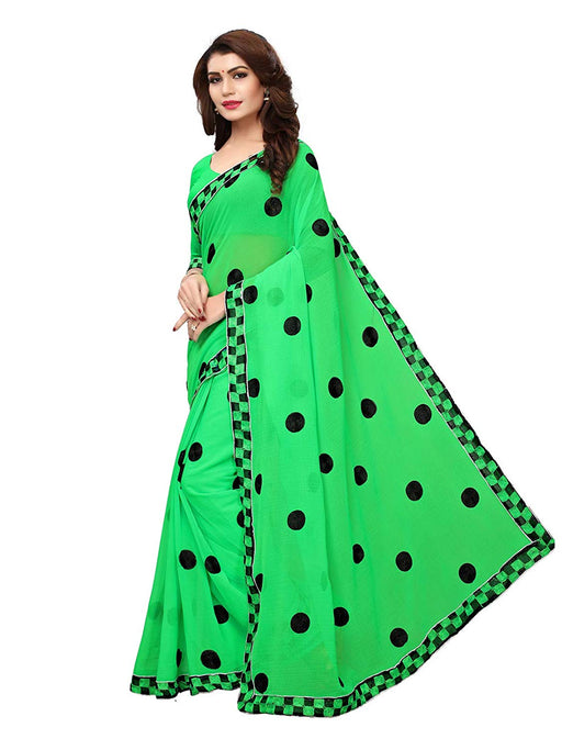 Green Color Georgette Saree only in Bigswipe