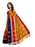 Yellow, Navy Blue, Red Color Poly Silk Saree