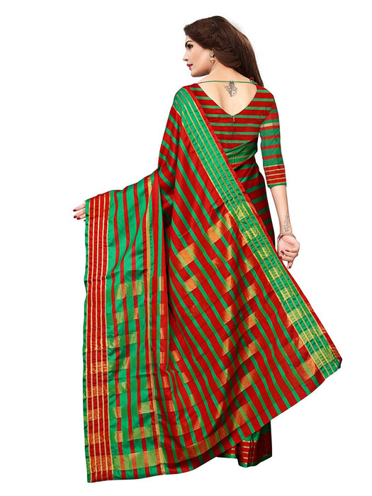 Maroon, Green Color Poly Silk Saree only in Bigswipe