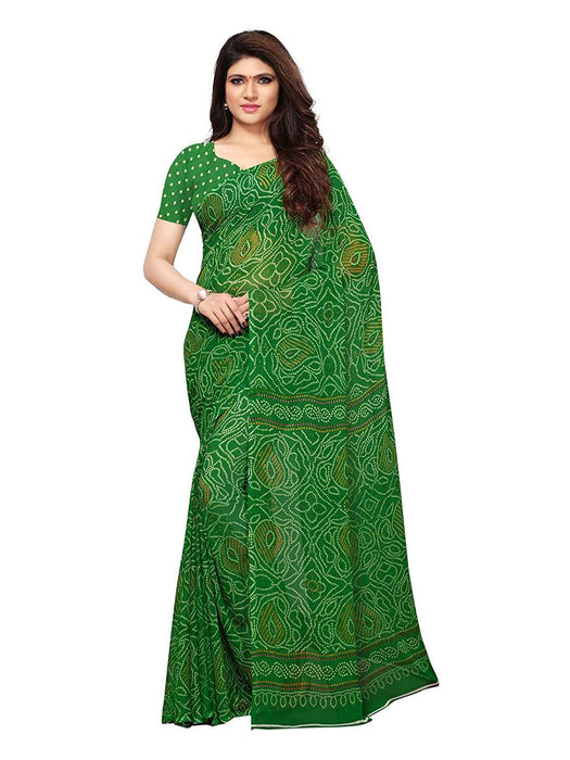 Green Color Georgette Saree only in Bigswipe