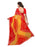 Yellow, Red Color Chiffon Saree