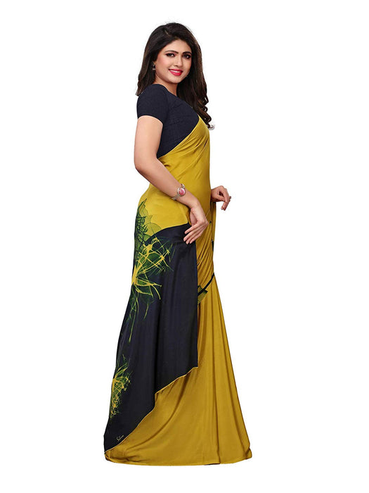 Green, Black Color Crepe Saree only in Bigswipe