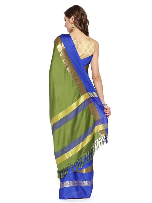 Green, Blue Color Poly Silk Saree only in Bigswipe