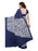 Navy Blue, Off White Color Crepe Saree only in Bigswipe