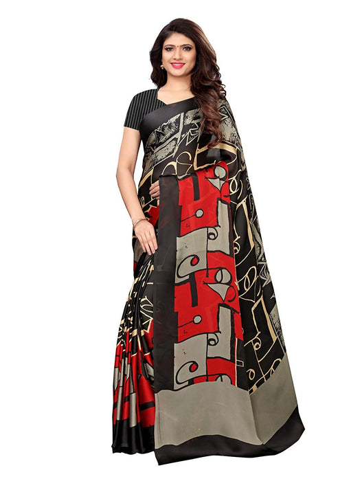 Black, Multi Color Satin Saree only in Bigswipe