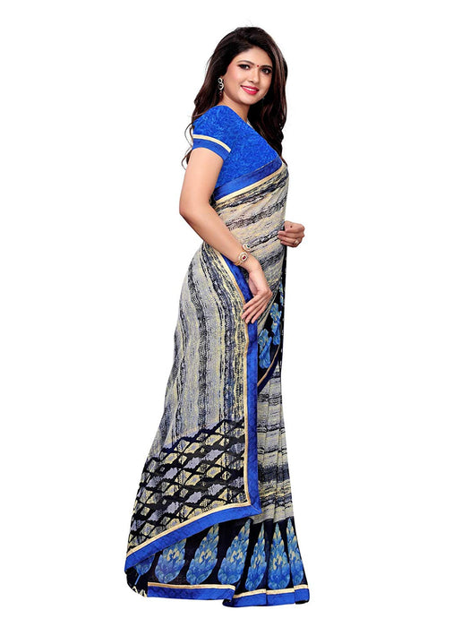 Grey, Blue, Multi Color Georgette Saree only in Bigswipe