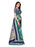 Turquoise, Navy Blue, Multi Color Poly Silk Saree