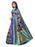 Navy Blue, Turquoise, Multi Color Poly Silk Saree only in Bigswipe