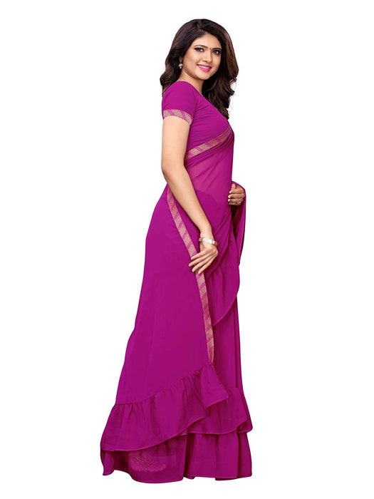 Purple Color Georgette Saree