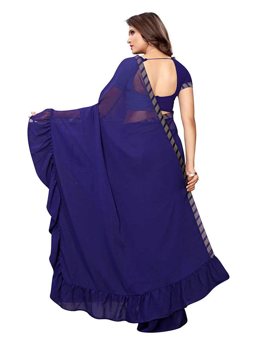 Navy Blue Color Georgette Saree only in Bigswipe