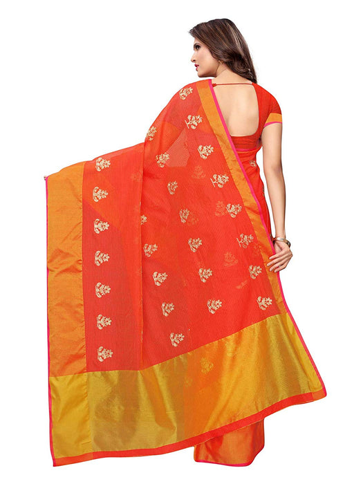 Red Color Cotton Silk Saree