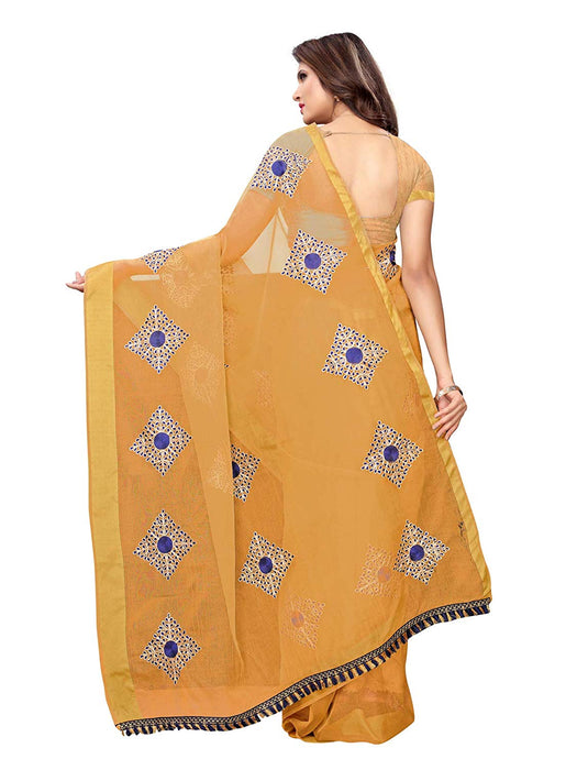 Yellow Color Organza Saree