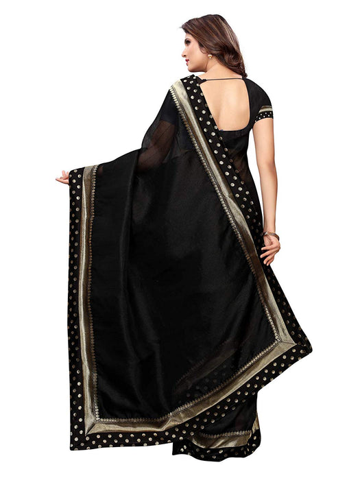 Black Color Bhagalpuri Silk Saree only in Bigswipe