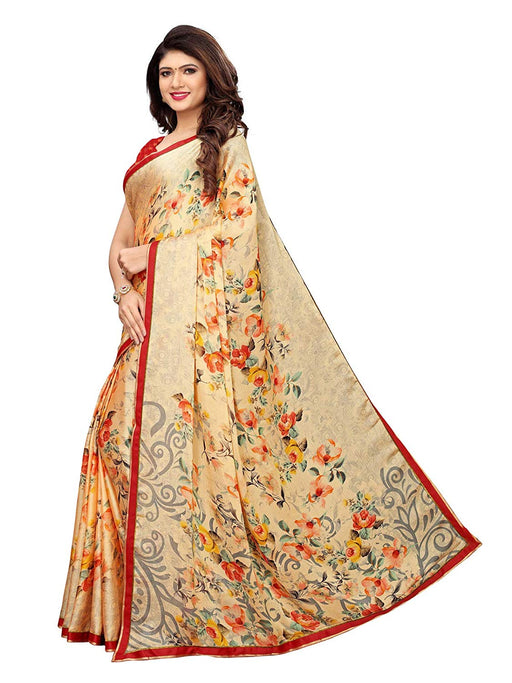 Yellow, Multi Color Shimmer Saree