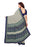 Off White, Navy Blue Color Crepe Saree only in Bigswipe