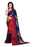 Printed Faux Georgette Blue Color Saree only in Bigswipe