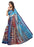 Blue Color Printed Bhagalpuri Silk Saree With Blouse only in Bigswipe