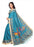 Blue Color Printed Khadi Silk Jhalor Saree With Blouse only in Bigswipe