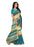 turquoise Color Printed Bhagalpuri Silk Saree With Blouse