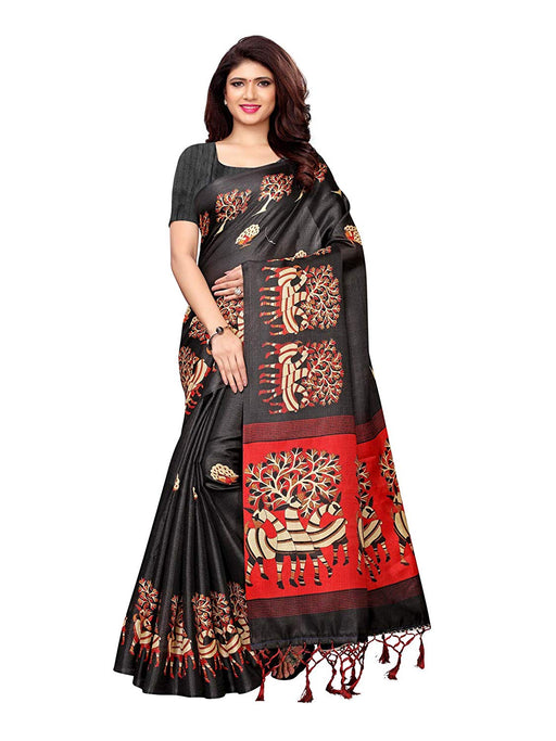 Black, Maroon Color Art Silk Saree only in Bigswipe