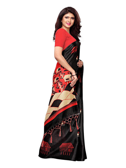 Black, Maroon Color Art Silk Saree only in Bigswipe