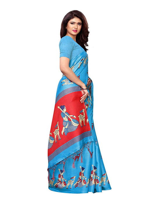 Blue, Maroon Color Art Silk Saree only in Bigswipe