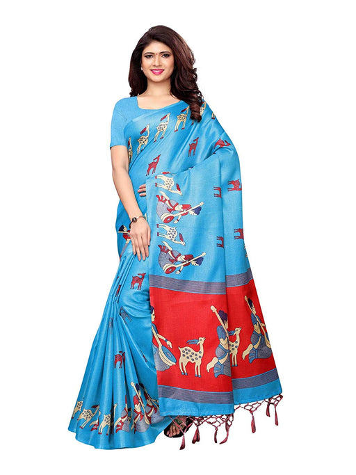 Blue, Maroon Color Art Silk Saree only in Bigswipe