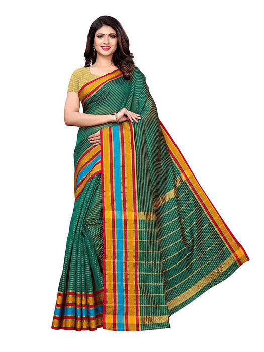 Green Color Poly Silk Saree only in Bigswipe