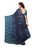 Turquoise, Navy Blue Color Shimmer (Chiffon) Saree