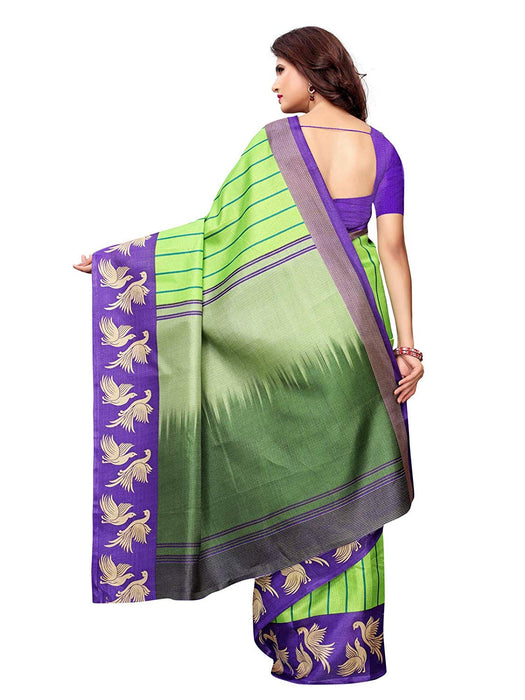 Green, Multi Color Art Silk Saree only in Bigswipe