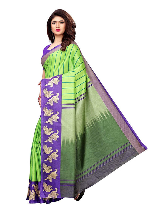 Green, Multi Color Art Silk Saree only in Bigswipe