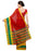 Red,Multi Color Poly Silk Saree