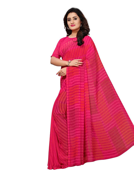 Pink, Multi Color Georgette Saree only in Bigswipe