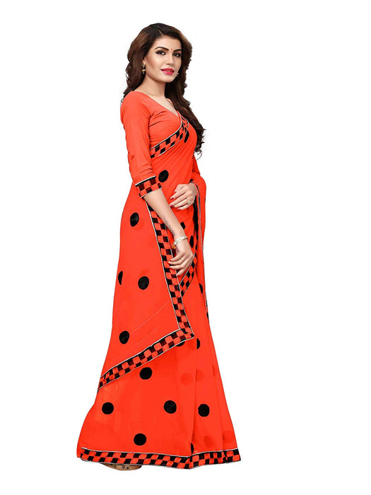 Orange Color Georgette Saree only in Bigswipe