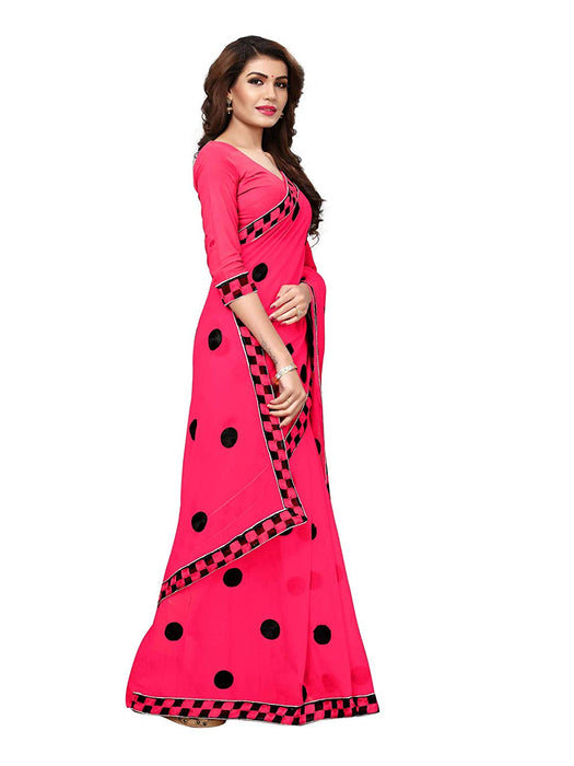 Pink Color Georgette Saree only in Bigswipe