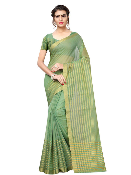 Green Color Poly Silk Saree only in Bigswipe