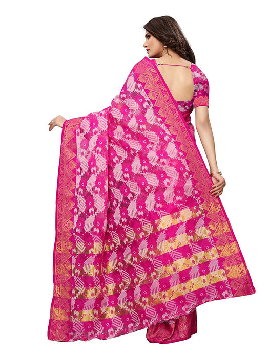 Pink Color Poly Silk Saree only in Bigswipe