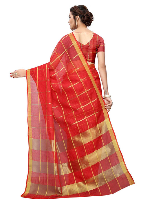 Red Color Poly Silk Saree