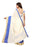 Off White, Blue Color Cotton Silk Saree only in Bigswipe