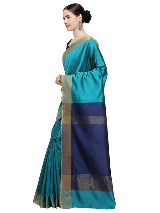 Blue Color Bhagalpuri Silk Saree only in Bigswipe