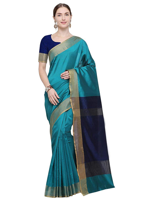 Blue Color Bhagalpuri Silk Saree only in Bigswipe