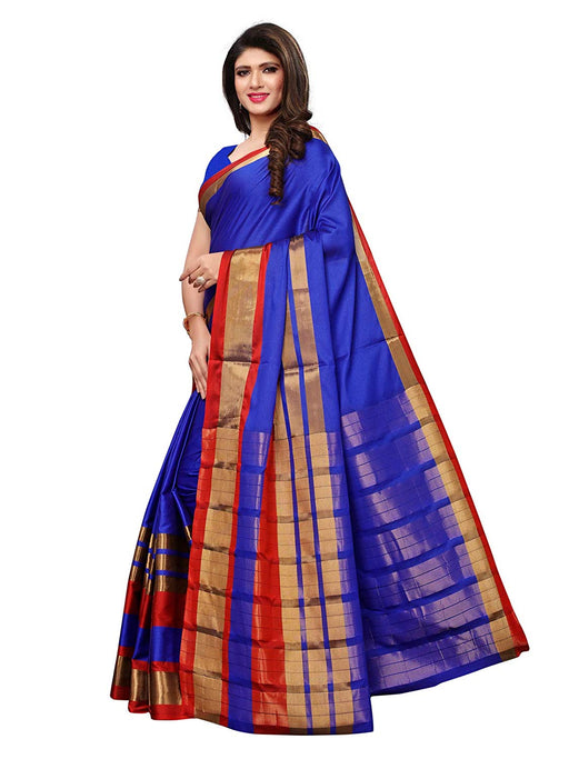 Blue Color Poly Silk Saree only in Bigswipe