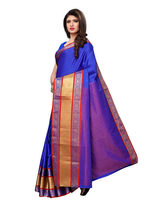 Blue Color Poly Silk Saree only in Bigswipe