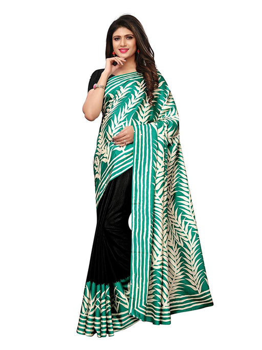 Black, Multi Color Poly Silk Saree only in Bigswipe